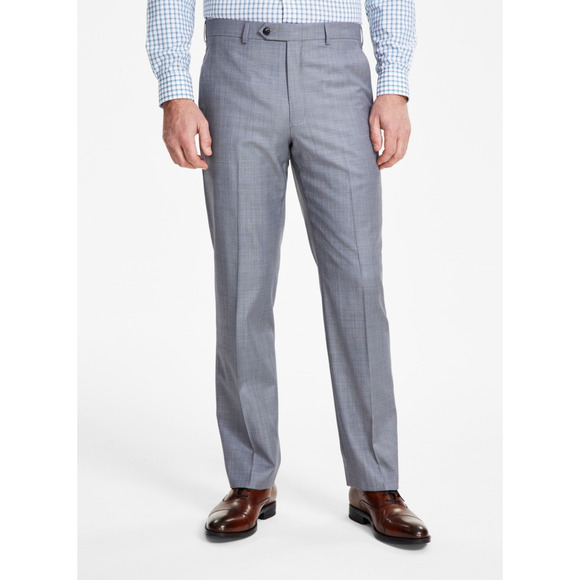 Michael Kors Men Wool Blend Stretch Solid Suit Pants Light Grey Size 44X30 - Picture 1 of 1